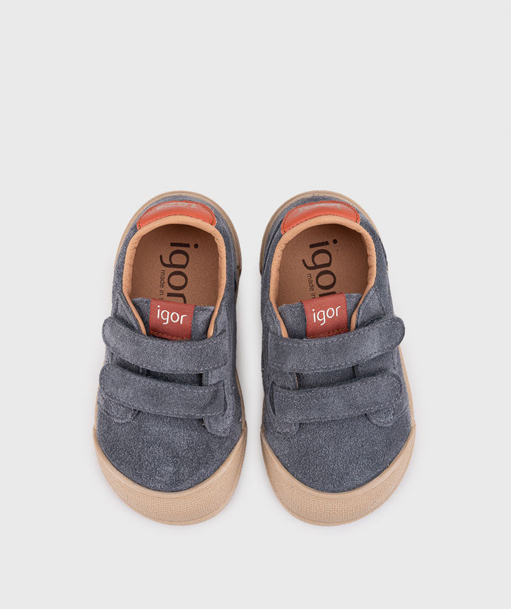 Igor - Tenis Suede Cinza Azul